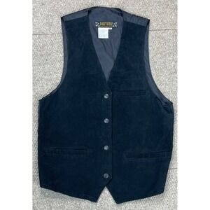 Don't Stop Classics‎ Vintage Men's Black Suede Vest Size Medium